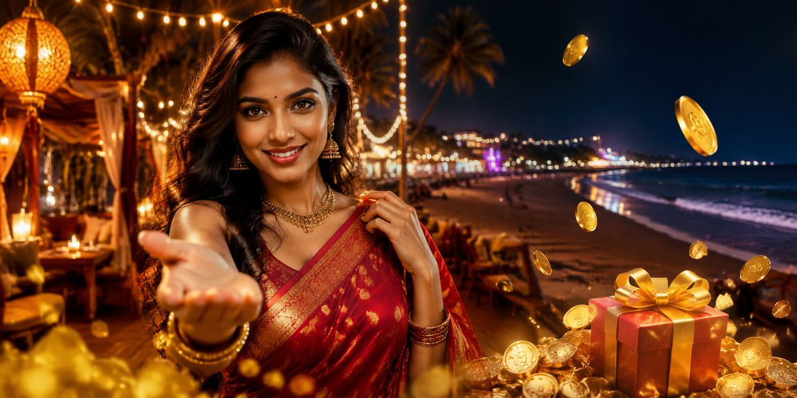 Indian woman using a casino app on her phone