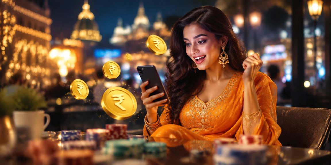 Indian Rupee currency and lottery balls representing betting